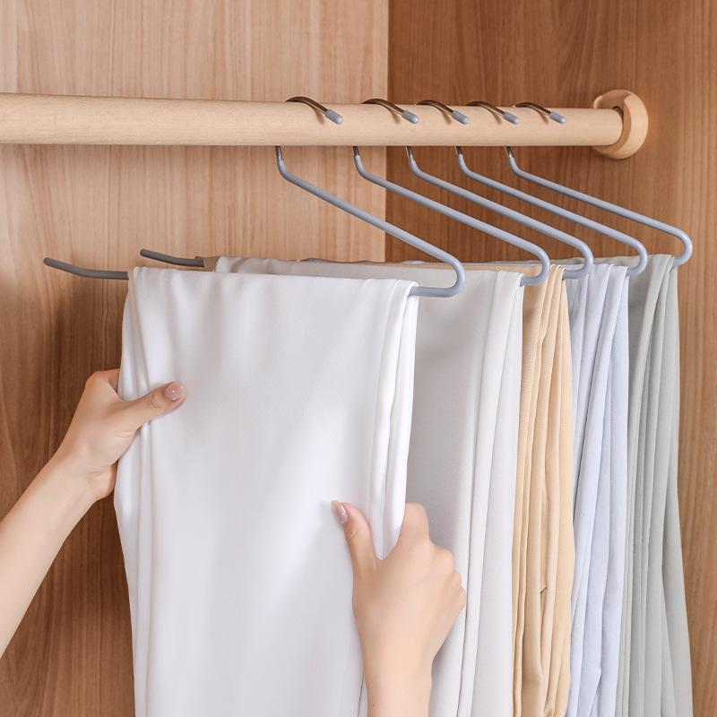 Household Goose-type Seamless Z-line Pants Rack Drying Pants Clothes Rack Hanging Pants Jacket Rack Pants Clip Wardrobe Storage Rack