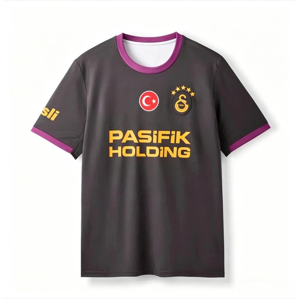 Camiseta de Fútbol Galatasaray 26-27, Verano Nuevo para Hombre Estampado 3D Transpirable de Secado Rápido Sudadera Camisetas Familiares para Niños