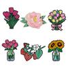 Peony flower brooch fresh and cute plant flower tulip metal badge friend gift decoration