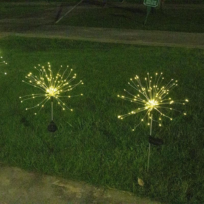 Solar LED Dandelion Firework Garden Lights Outdoor Lawn Decor