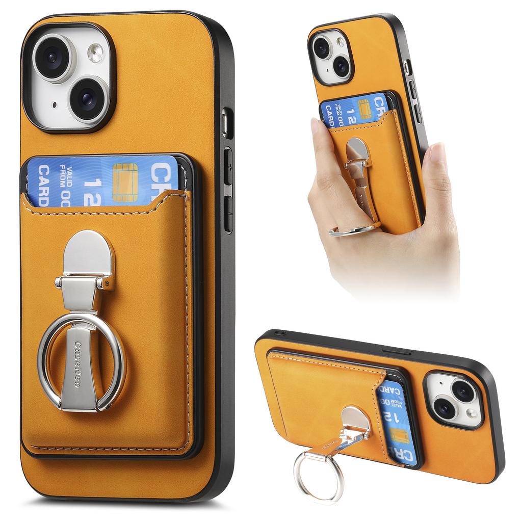 Detachable Wallet Magnetic Leather Case for iPhone 15 Pro Max 16 Plus 14 13 12 11 Xs Max XR 7 8 SE 2022 Bracket Hover Ring Cover