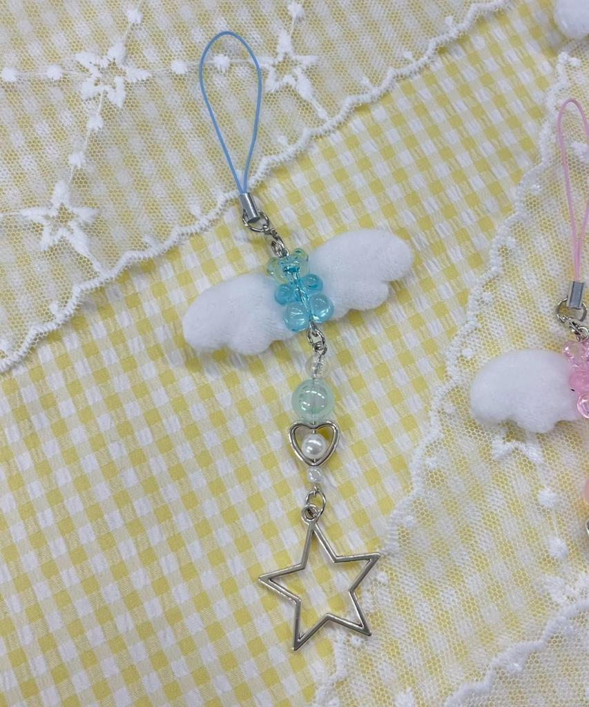 WEGO Estrela Anjo Fofo Feminino Presente para Saxofone F Chaveiro, Escola, Feminino,