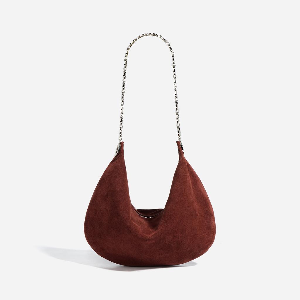 Nischen-Neue High-End Ein-Schulter Unterarmtasche, Matte Rindsleder-Kette, Tragetasche, Strukturierte Messenger-Damentasche