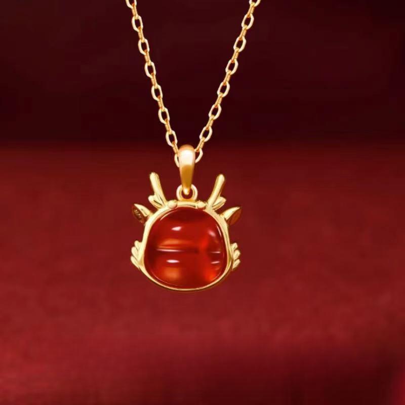 New Fuyun Dragon Necklace for Women's Niche Design National Trend Light Luxury Pendant for Girlfriend's Birthday
