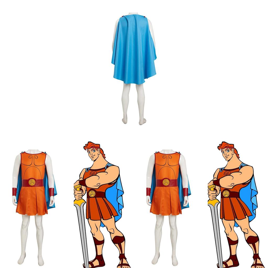 Costume Cosplay di Ercole per Halloween in Tessuto di Poliestere per Fan di Anime