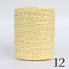 2 Roll Natural Raffia Straw Yarn Colorful Threads For Summer Hand Knit Crochet Hat HandBag Cushion Baskets Hand Craft Material