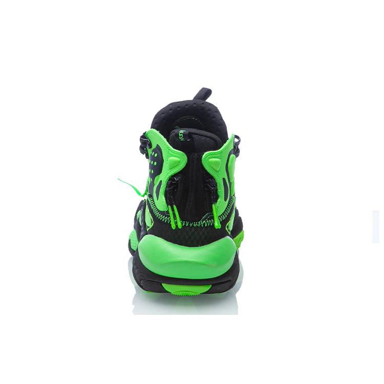 Li Ning Basketball Shoes Women's High Top Neon Light Green/Standard Black AGBQ088-1