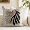 Classic Modern Flowers Cushion Cover Eco Linen Pillow Case DoubleSided Print Breathable Durable Zipper Home Decor Gift