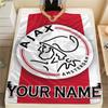 1 Stück Personalisierte Decke mit AJAX-Muster aus Flanell, geeignet für alle Jahreszeiten, für Heimdekoration, Wärme und Komfort, Geschenke, Weihnachtsgeschenk