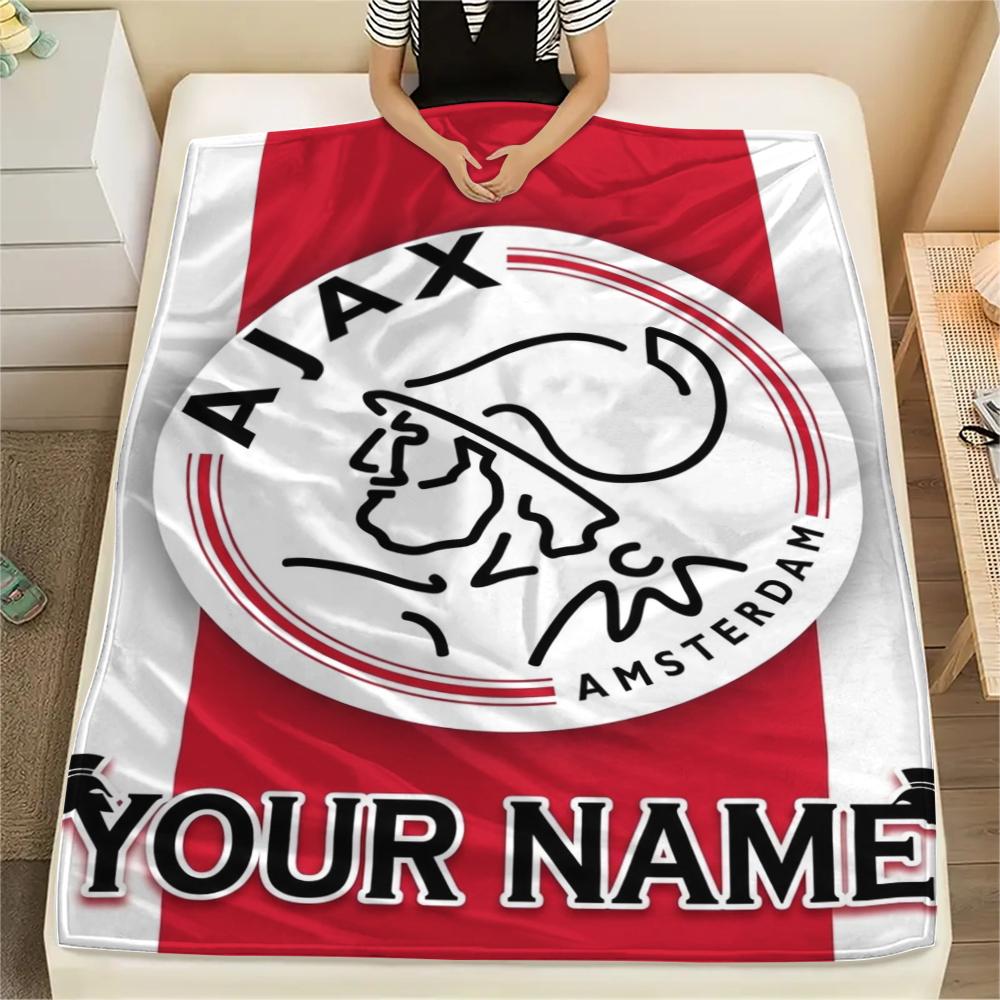1 Stück Personalisierte Decke mit AJAX-Muster aus Flanell, geeignet für alle Jahreszeiten, für Heimdekoration, Wärme und Komfort, Geschenke, Weihnachtsgeschenk
