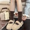 Thick Retro Perforated Wool Mid-calf Socks - Children's Mid-calf Pile Socks for Winter Warmth with Boots - Mid-calf Socks