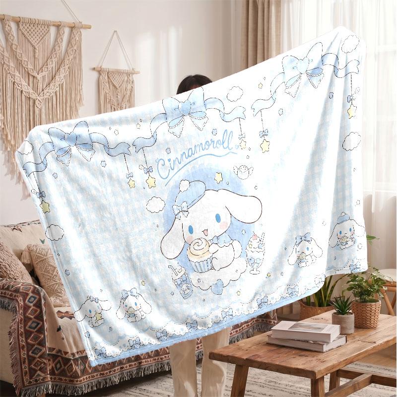 Warm Flannel BlanketCinnamoroll Soft Cozy Throw Blanket for Bedroom Couch