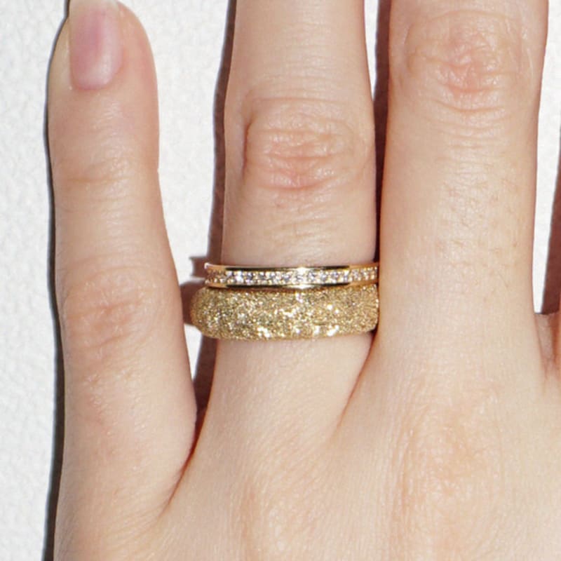 OURPIERRE GRANITO ROUND RING BOLD VERMEIL