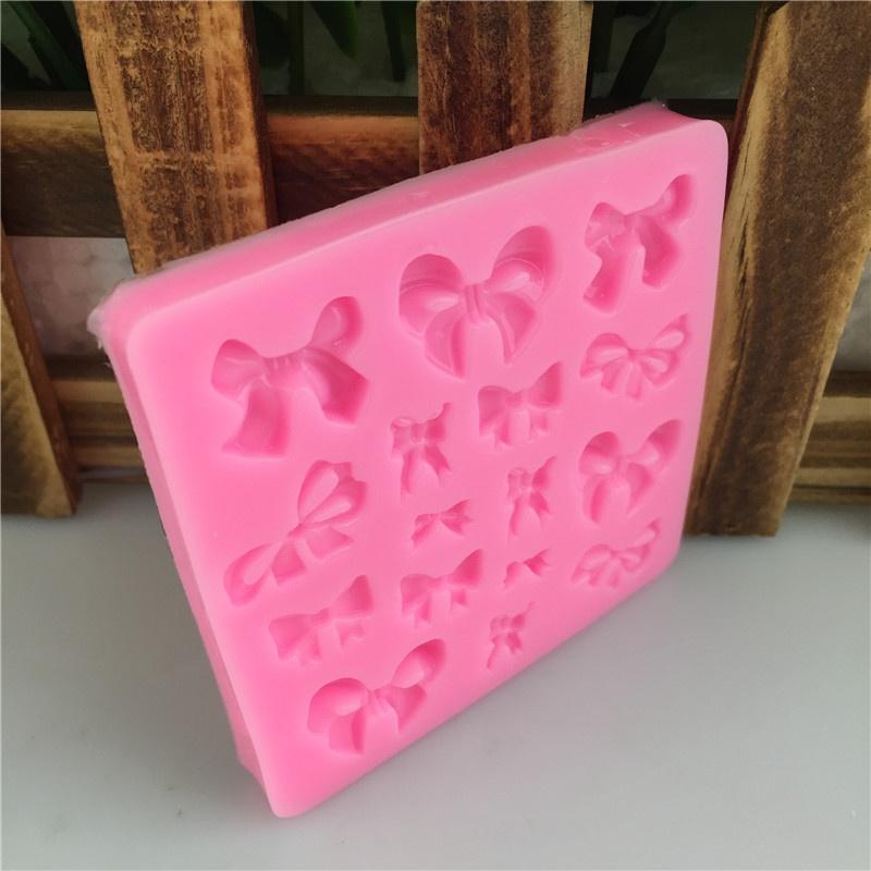 Bows Silicone Mold Bowknot Mini Molds Silicone Ribbon Mold Chocolate Candy Bow For Cake Decorating Diy Desserts, Fondant