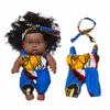 Black  Black Baby Cute Curly Black 8-Inch Vinyl Baby Toy