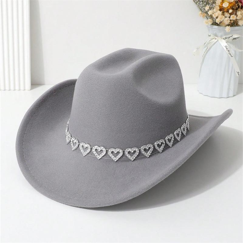 Bridal love jazz top hat European and American style knight hat high quality woolen straw hat men's and women's photo travel hat