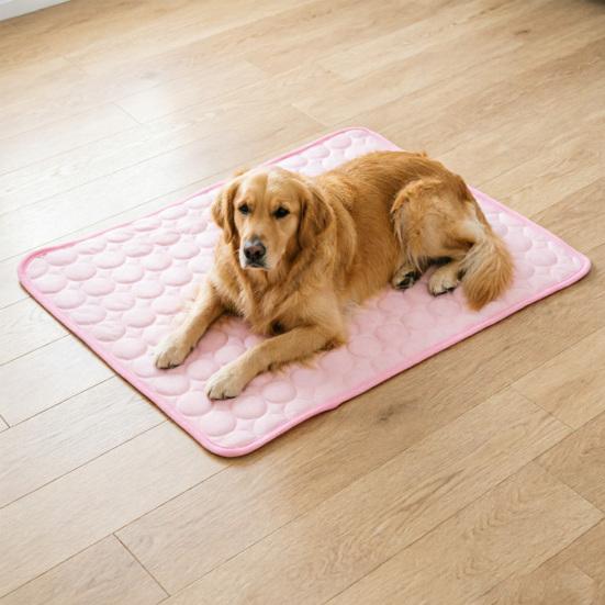 Pet Ice Silk Cooling Mat, Summer Self Cool Pad for Dogs Cats, Washable Pet Sleeping Pad for Crate, Bed, Indoor Outdoor Floor