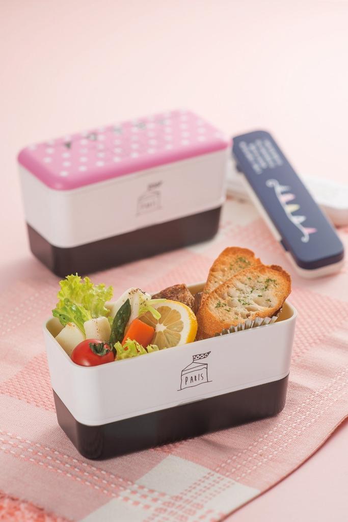 Masakazu Lunch PARIS Square MC Lunch Frost "Two-Tier Box" Garland, White, 44-78851-6