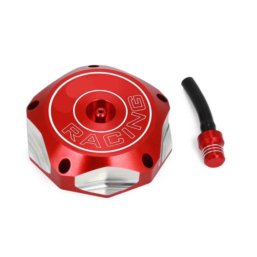 CNC Gas Fuel Tank Cap Red For 2000-2007 HONDA CR85R CR125R CRF230F CR250R