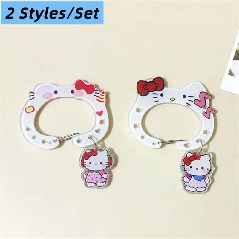 

1/2 шт. Милі підвіски Sanrio Hello Kitty Kt Карабін Альпіністська пряжка Брелок Багатоцільовий гачок для ключів Підвіска для сумки Подарунки