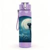 1PC Dandelion Moon Night Art 750ml Color Plastic Sports Water Bottle Leakproof Flip Straw Lid Suitable for Sports Office Home Use