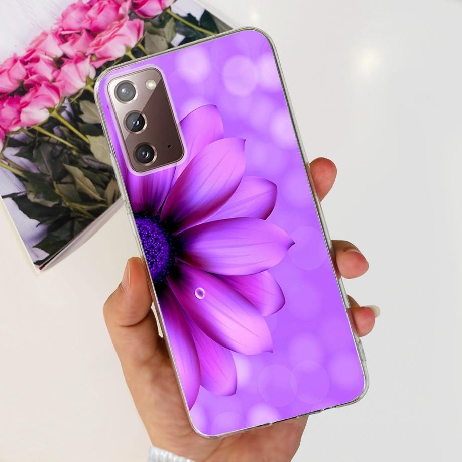 Für Samsung Galaxy Note 20 Ultra Hülle Weiches Silikon Klare Rückseite Kameraschutz Samsung Note20 5G TPU Hülle Bemalte Capa