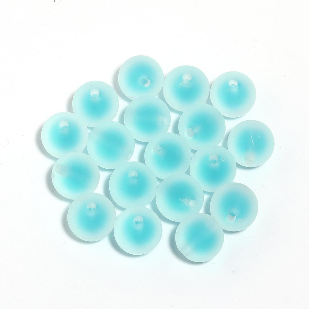 10pcs Acrylic Frosted Beads 16mm Color Matte Round Loose Spacer Bead for Jewelry Making DIY Neckalce Bracelet Supplies Wholesale