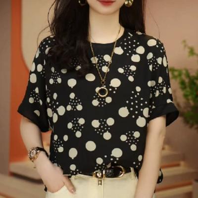 Spring Summer New Fashion Elegant Round Neck Pullover Versatile Women's Clothing Casual Female Clothes Printed Loose T-Shirts