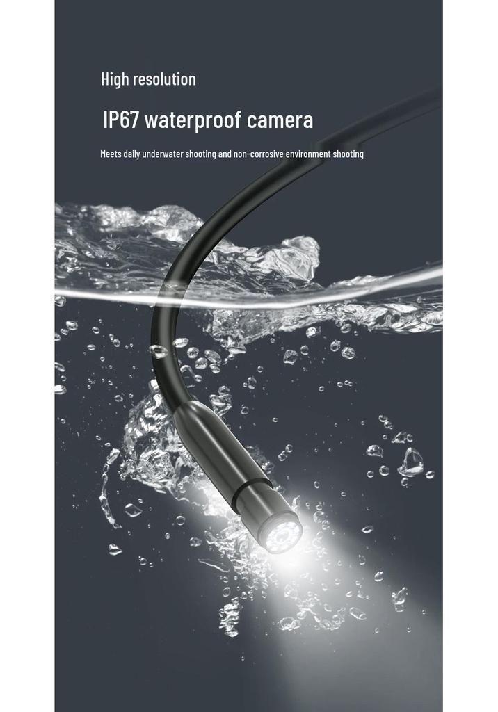 HD Waterproof Borescope P73: 4.3" Screen, 8mm Lens for Pipe and Automotive Inspection