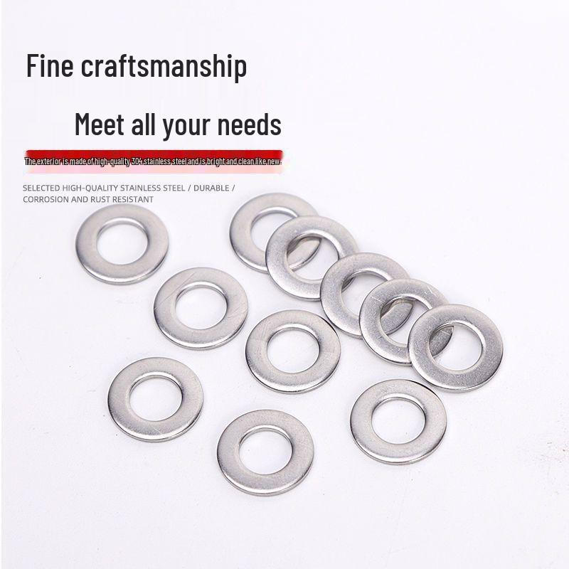 304 Stainless Steel Flat Washer M2-M30 – Oversized Option Available – Free Shipping