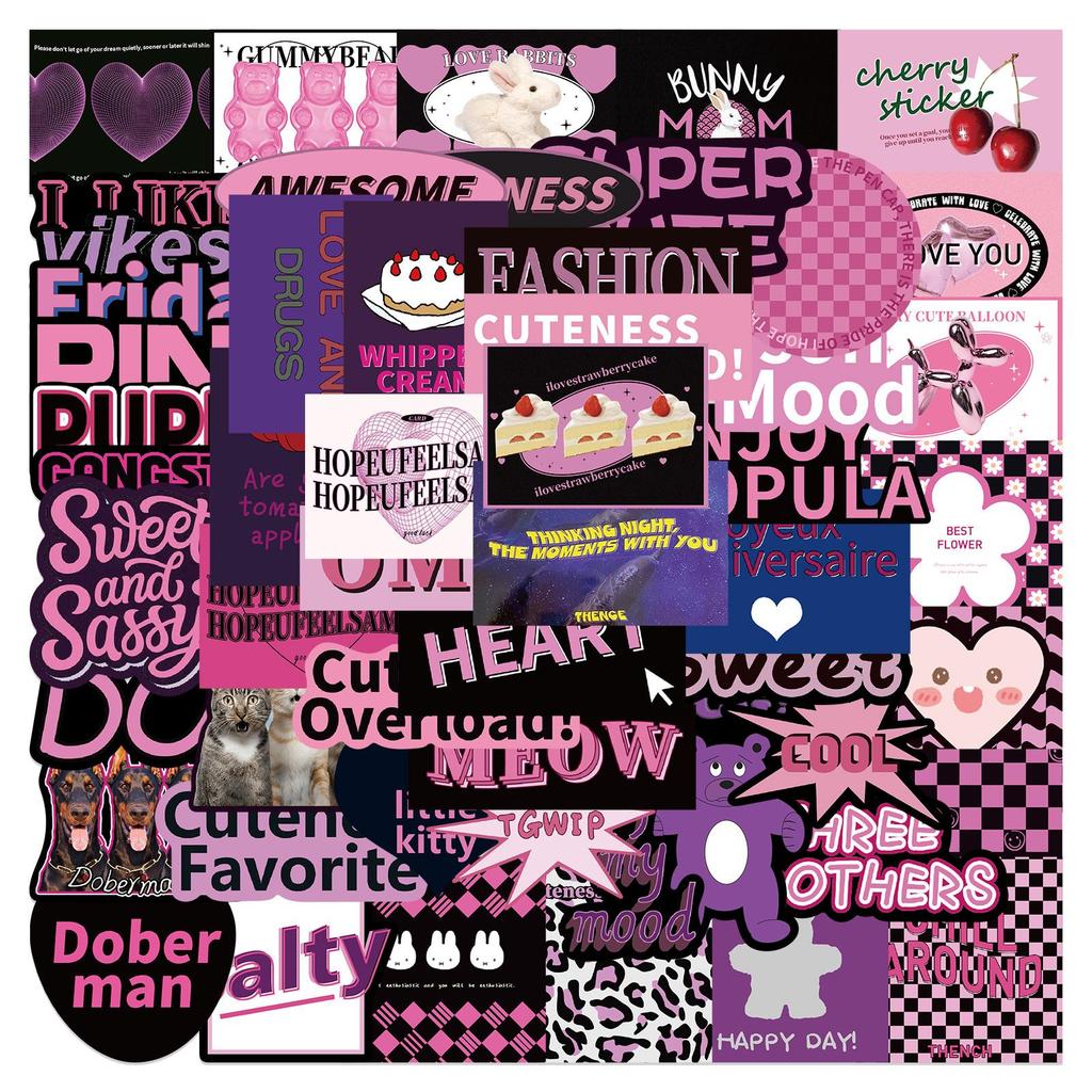 Kawaii Cat-klistremerke Søt jente-klistremerke Kawaii tegneserie prinsesse-pike-klistremerke Nydelig klistremerke for DIY dekorative utklippsbokflaske bagasje