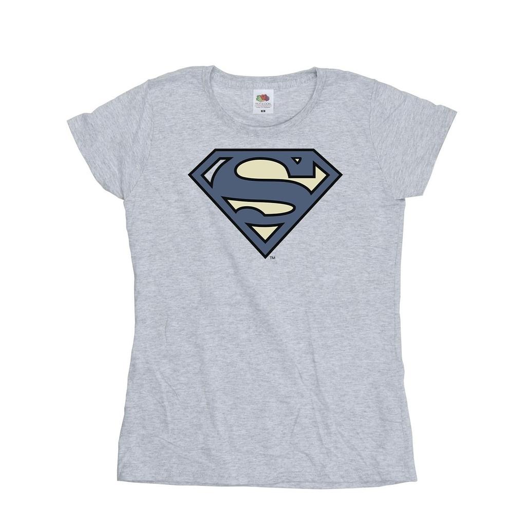 DC Comics Womens/Ladies Superman Indigo Blue Logo Cotton T-Shirt