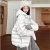 Womens Short Hooded Cotton Puffer Coat 2026 Winter Slim Fit Warm Casual Outerwear Petite Girls