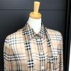 BURBERRY Check pattern see-through Blouse Shirt Long sleeve shirt