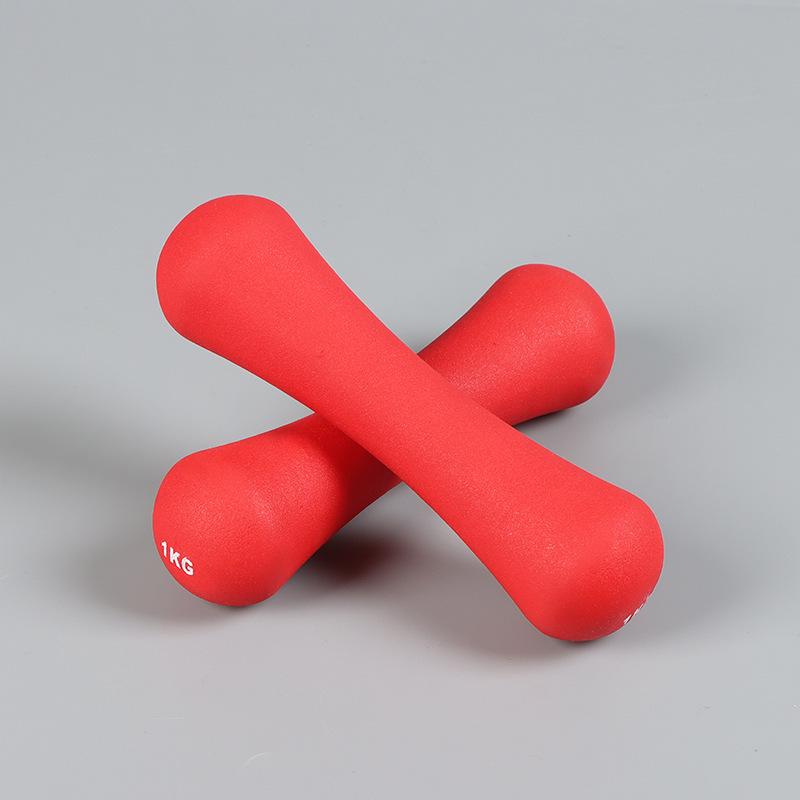 Dip-Coated Solid Cast Iron Dumbbell, Women's Fitness Equipment, Single Piece, Candy Color