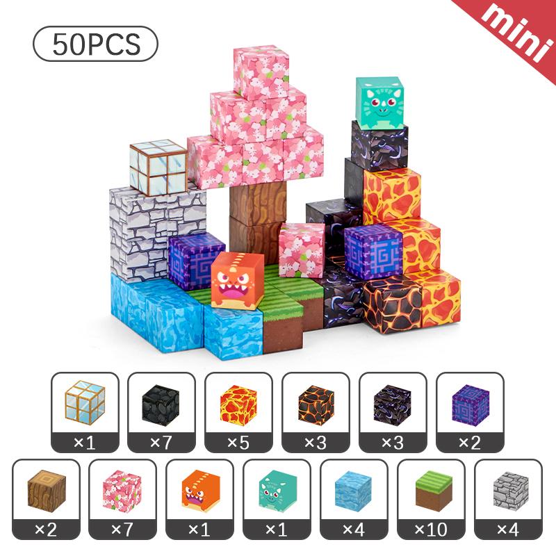 

Non-Toxic 50Pcs Set Toys Stem Montessoristacking Cubes Construction Set Christmasgift