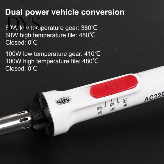 Non-slip Soldering Iron 60W/100W Switchable Electric Dual Power Repair Tools Useful Solder for Welding Pen