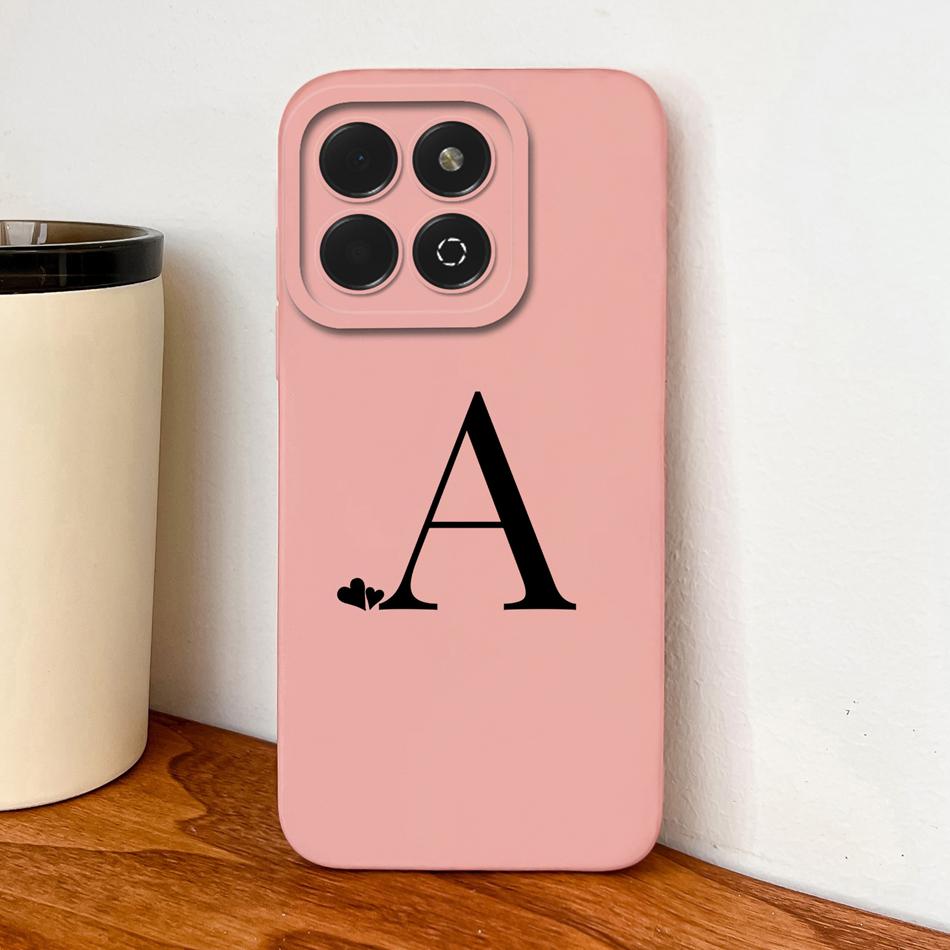 For Honor X6B Plus Case Simple Heart Letters Soft Liquid Silicone Phone Housing For Honor X6 B X6b+ Full Protection Back Covers