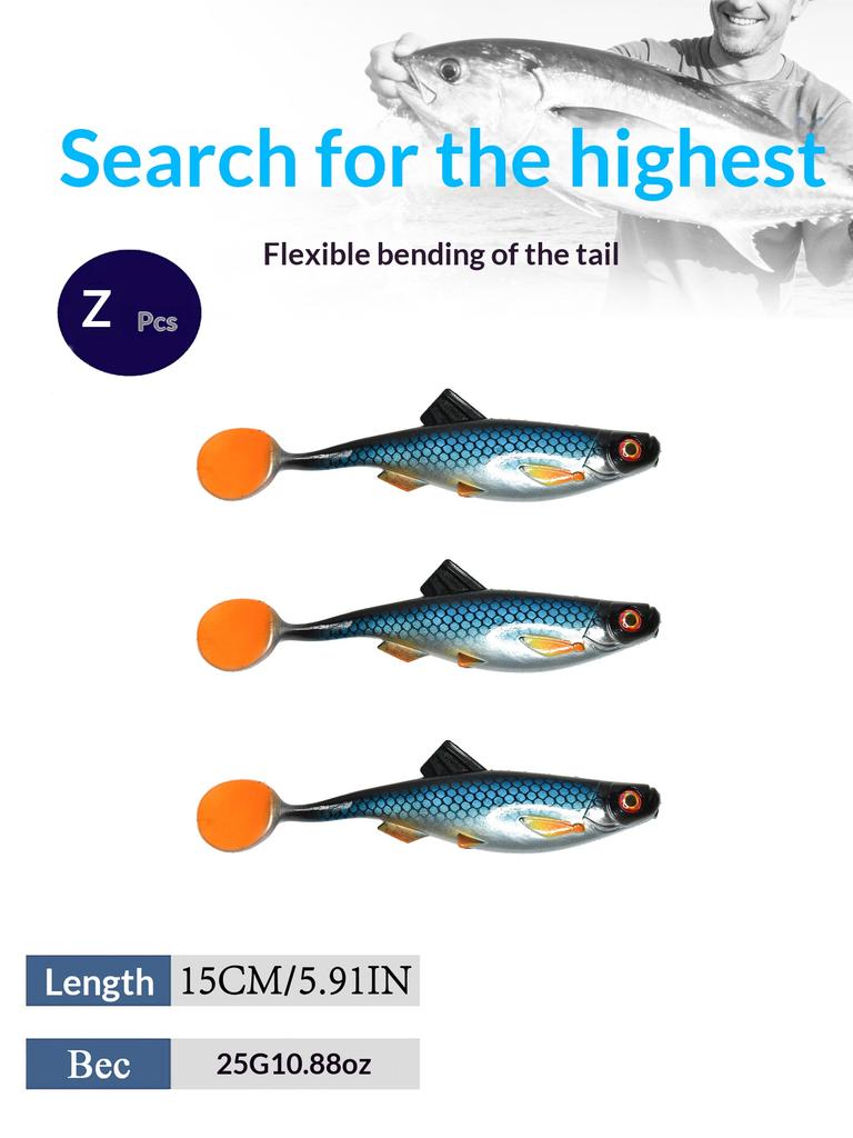 Attractive vibrating tail fishing lure with lively tail swing, designed to attract predatory fish and boost your catch rate effectively.