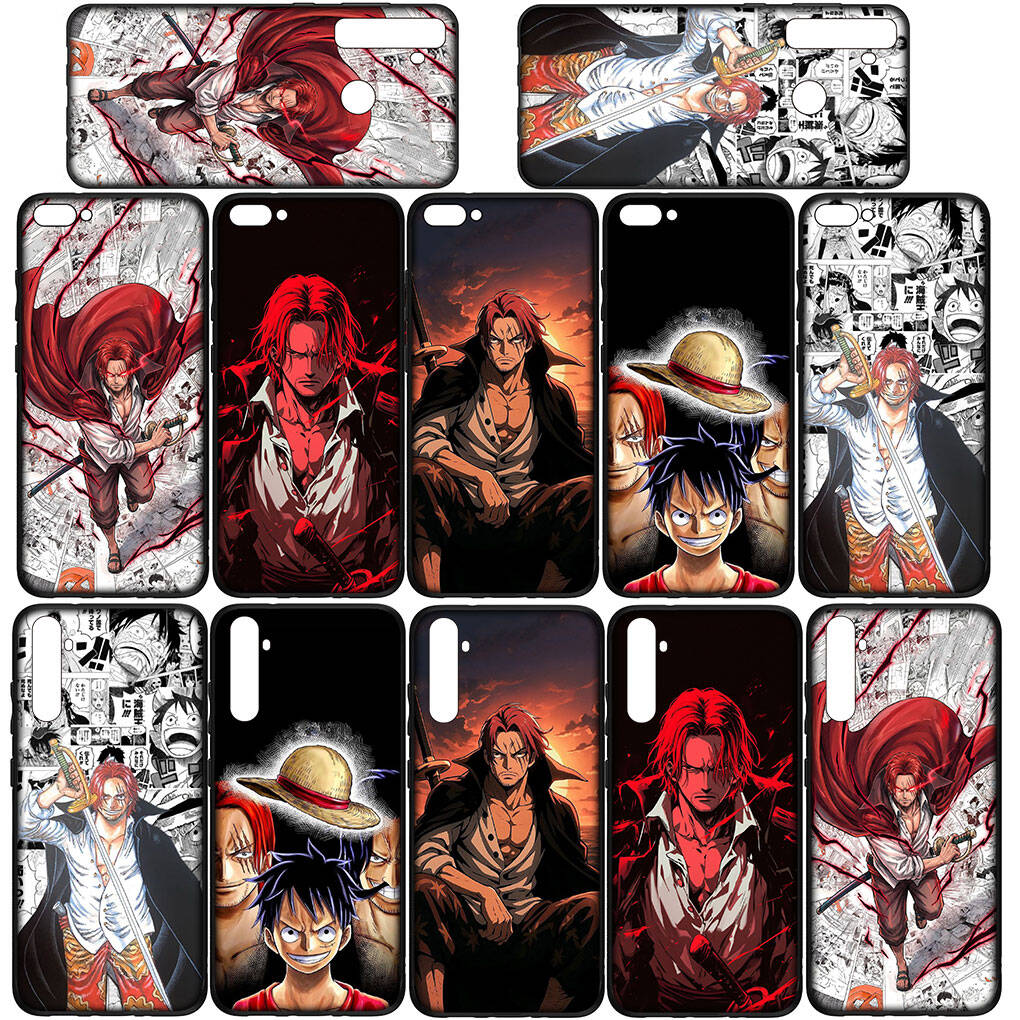 Phone Case for iPhone 17 15 16 Plus Redmi Note 14 12 11 13 Pro Max Huawei P30 P20 Lite OPPO A60 A40 A80 A38 A54 Shanks One Pieces Luffy Red Hair Cover