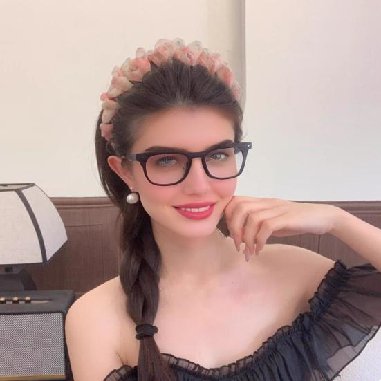 Women Headband Ribbon Decor Anti-slip Teeth Hair Hoop Versatile Bright