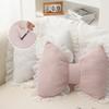 Cute Bowknot Shaped Throw Pillow Waffle Fabric Lace Decor Stuffed Cushion for Sofa Bedroom Office Chair Home Decor Gift