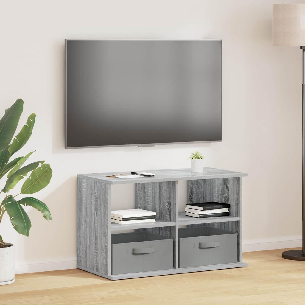 TV Stand with Drawers Grey Sonoma 79 x 40 x 48 cm