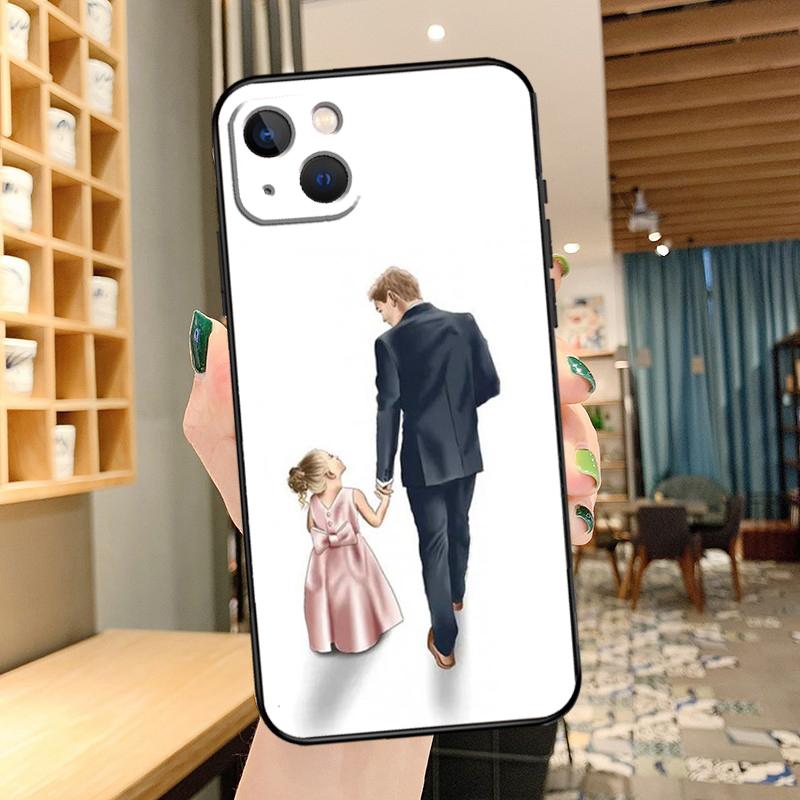Mom Daughter Girl Son Dad Cover For iPhone 14 15 16 Pro Max XS XR X Case For iPhone 11 12 13 Pro Max Mini Plus