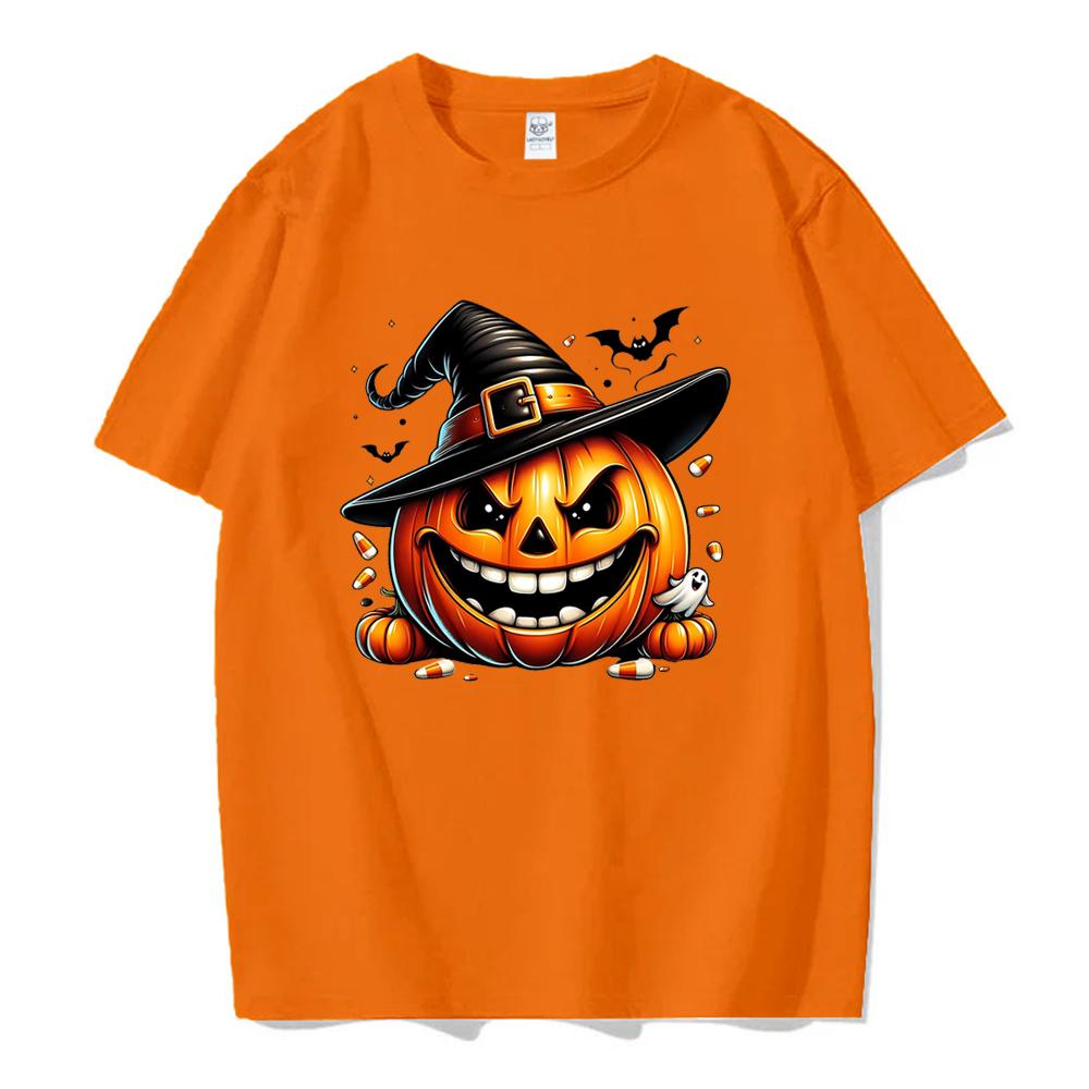 Trick or Treat Halloween T Shirts PumpkinCandyBonesSkeletonfunny Halloween Costume Cotton Men Women  Tops Graphic T Shirts