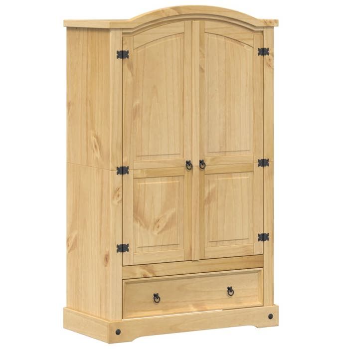 VidaXL Wardrobe Corona 101x52x170 Cm Solid Pine Wood, Closet, Bedroom Wardrobe, Closet Organizer, 4005662