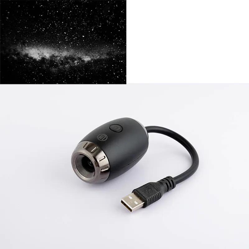 Romantic LED Starry Sky Night Light USB Powered Saturn Galaxy Projector Lamp for Car Roof Party Room Ceiling Decor Plug and Play