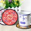Round Chinese Embroidery Insulation Pad Cloth Teacup Placemats Durable Table Mats  Dishes