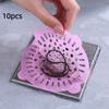 10pcs Hair Cleaning Disposable Floor Drain Sticker Hair Catcher Multipurpose Strainer  Kitchen