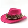 Suede denim hat for men and women, couple's ethnic style curled brim top hat, sun hat, jazz hat